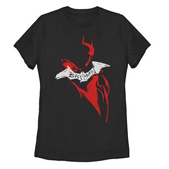 Juniors' DC Comics Batman Red Silhouette Bat Symbol Tee