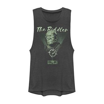 Juniors' DC Batman The Riddler Poster Muscle Tank Top