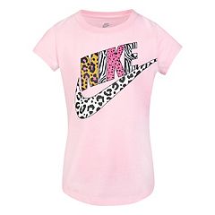 Nike Little Girls Swoosh Varsity Outline T-Shirt - White - Size 6X