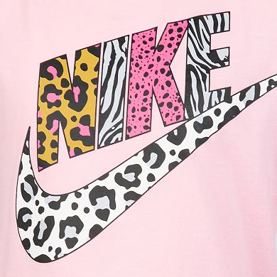 Girls 4-6x Nike Leopard Futura Logo Graphic Tee