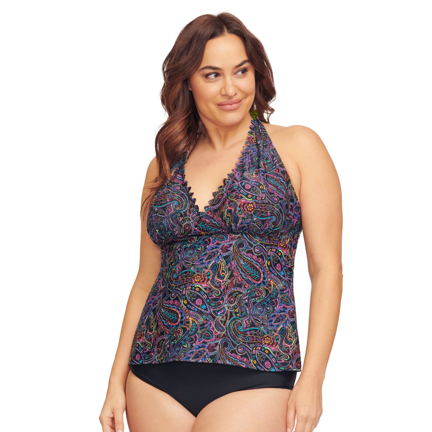 plus size scalloped bathing suit