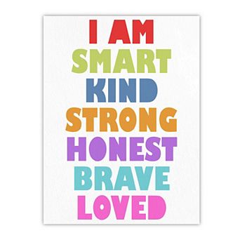 COURTSIDE MARKET I Am Smart Canvas Wall Art