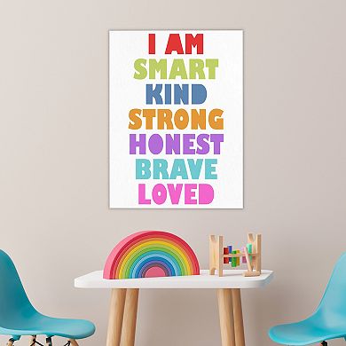 COURTSIDE MARKET I Am Smart Canvas Wall Art