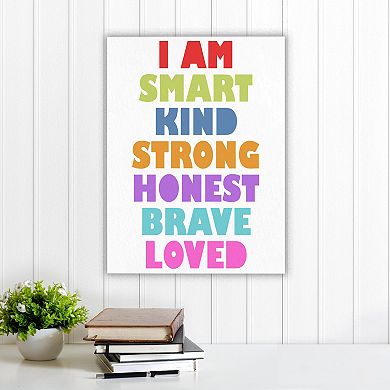 COURTSIDE MARKET I Am Smart Canvas Wall Art