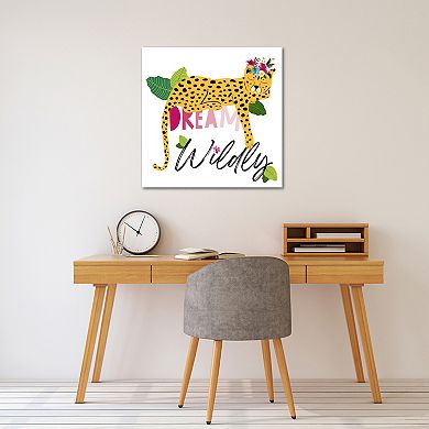 COURTSIDE MARKET Dream Wildly Cheetah Canvas Wall Art
