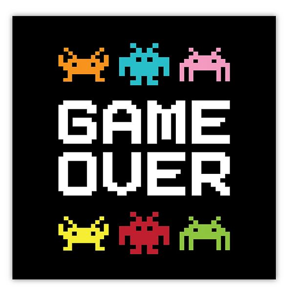 COURTSIDE MARKET Game Over Canvas Wall Art
