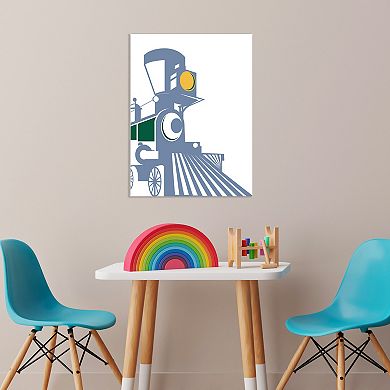 COURTSIDE MARKET Eat Sleep Trains I Canvas Wall Art