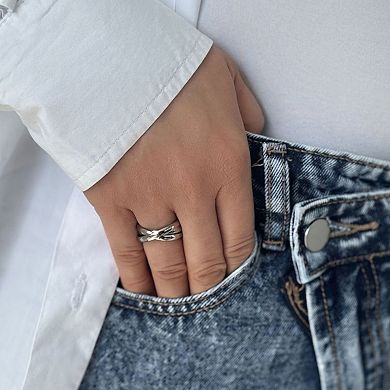14k Gold Plated Stainless Steel Interlocking Rings