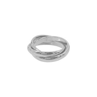 Adornia 14k Gold Plated Stainless Steel Interlocking Rings