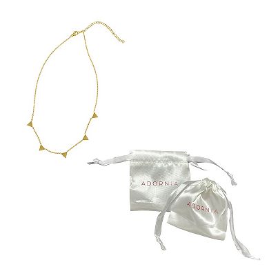 Adornia 14k Gold Plated Triangle Edge Necklace Necklace