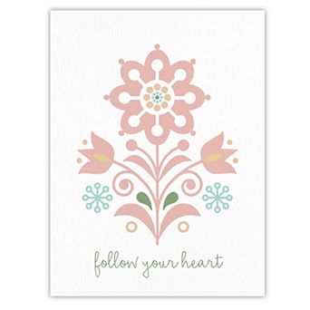 COURTSIDE MARKET Folk Flower I Canvas Wall Art