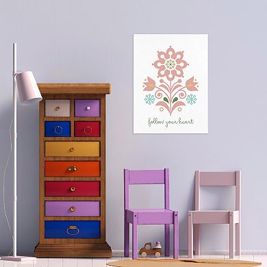 COURTSIDE MARKET Folk Flower I Canvas Wall Art
