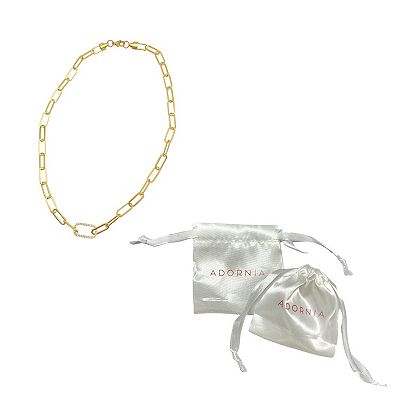 Adornia 14k Gold Plated Stainless Steel Cubic Zirconia Paper