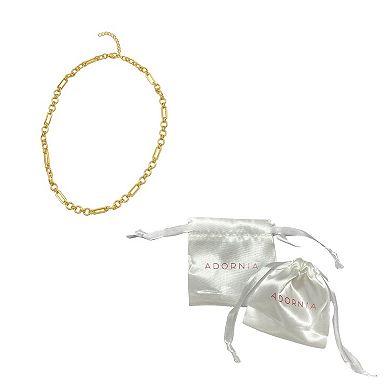 Adornia 14k Gold Plated Stainless Steel Mixed Link Chain Necklace