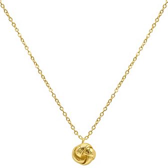 Adornia 14k Gold Plated Knot Pendant Necklace