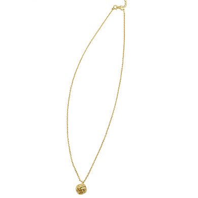 Adornia 14k Gold Plated Knot Pendant Necklace