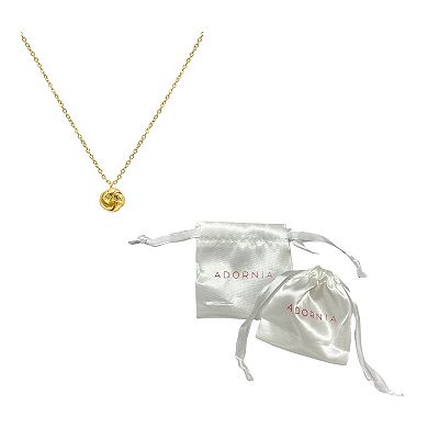 Adornia 14k Gold Plated Knot Pendant Necklace