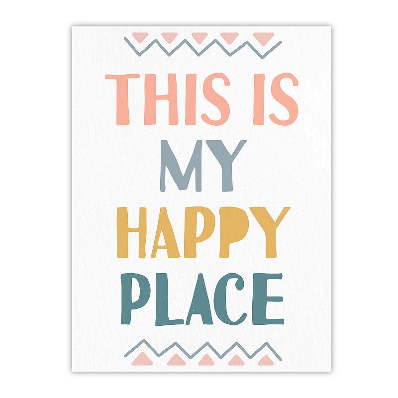 Courtside Market This Is My Happy Place Canvas Art Wall Decor, Multicolor, 