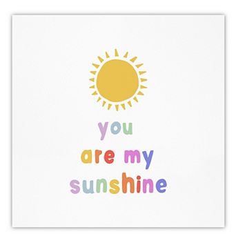 Courtside Market "You Are My Sunshine" Pastel Canvas Art Wall Decor