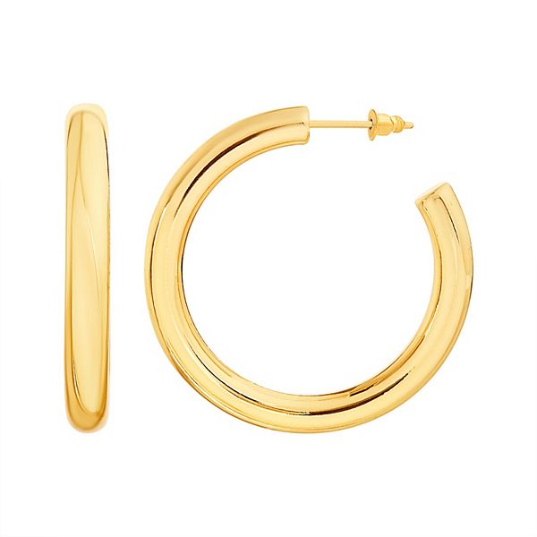 Paige Harper 33 mm 14k Gold Over Recycled Brass Hoop Earrings