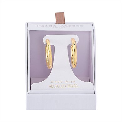 Paige Harper 33 mm 14k Gold Over Recycled Brass Hoop Earrings