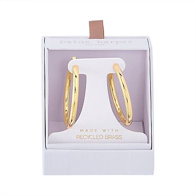 Paige Harper 45.7 mm 14k Gold Over Recycled Brass Hoop Earrings