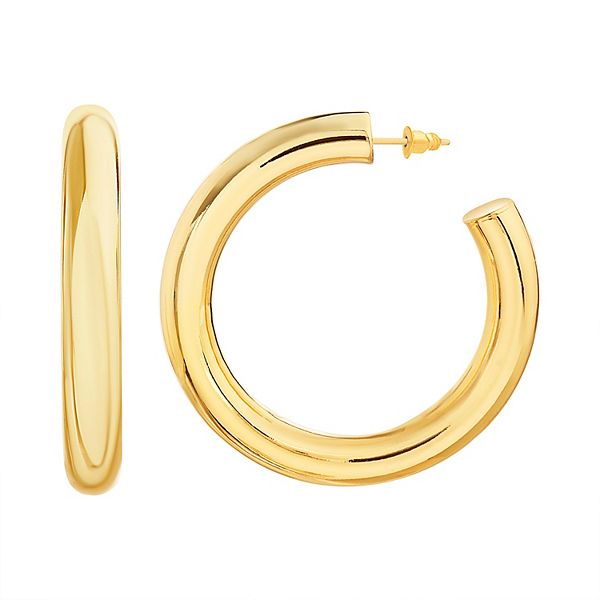Paige Harper 55.9 mm 14k Gold Over Recycled Brass Hoop Earrings