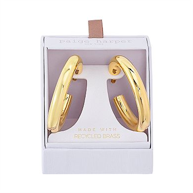 Paige Harper 55.9 mm 14k Gold Over Recycled Brass Hoop Earrings