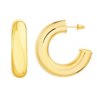 Paige Harper 30.5 mm 14k Gold Over Recycled Brass Hoop Earrings