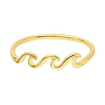 Color Romance 14k Gold Wave Ring