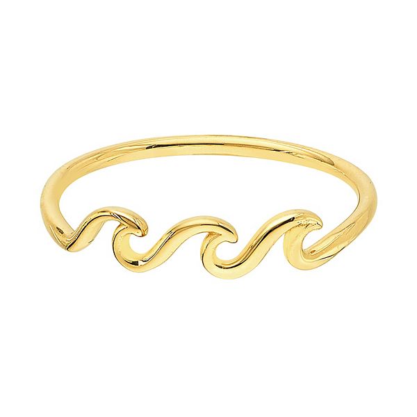 14k Gold Wave Ring