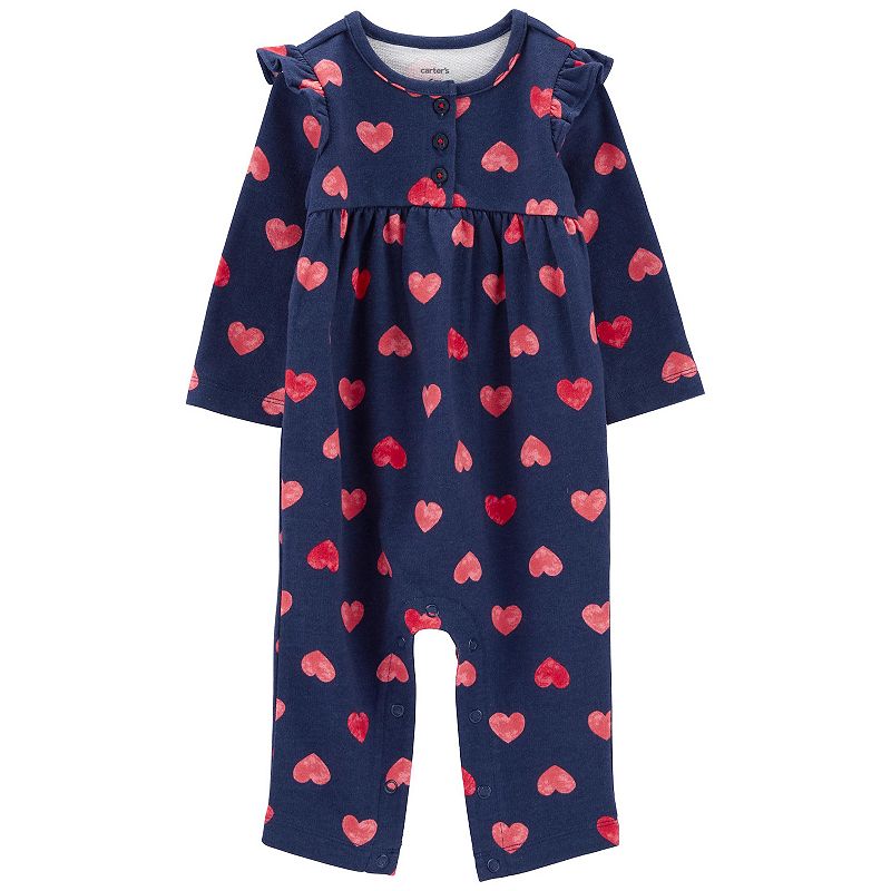 29111354 Baby Girl Carters Valentines Day Heart Jumpsuit, G sku 29111354
