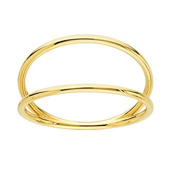 Color Romance 14k Gold Double Row Wire Ring
