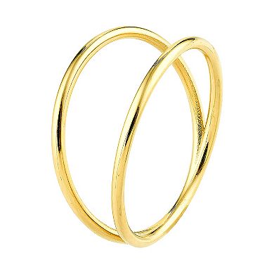 Color Romance 14k Gold Double Row Wire Ring
