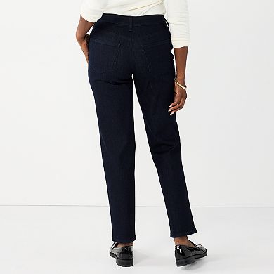 Women's Croft & Barrow® Sateen Straight Leg Jeans