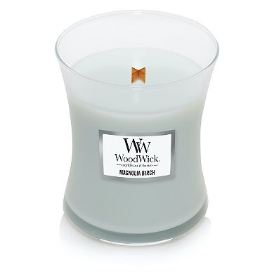WoodWick Magnolia Birch Medium Hourglass Candle Jar