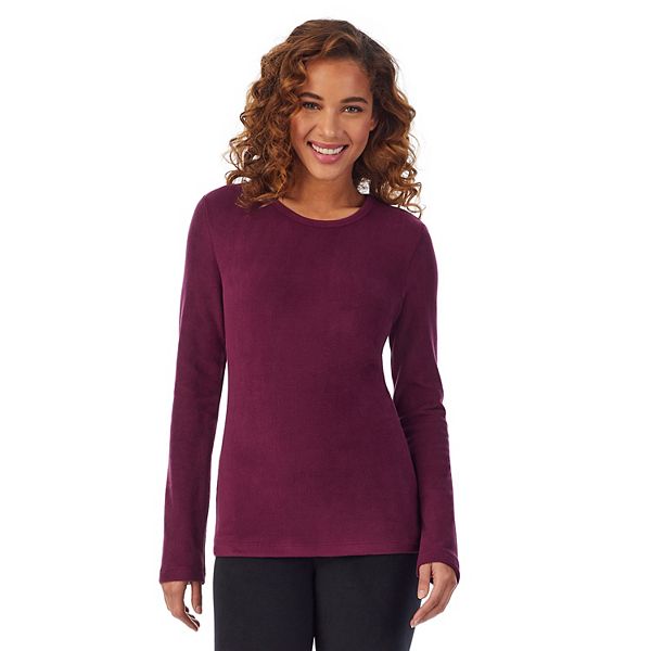 Women's Cuddl Duds® Fleecewear with Stretch Long Sleeve Crewneck Top