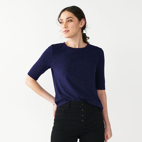 Women's Nine West Essential SoftSpun ElbowSleeve Top