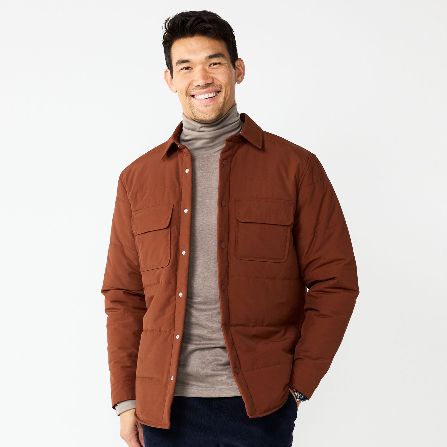 Men's Apt. 9® Quilted Puffer Shirt Jacket