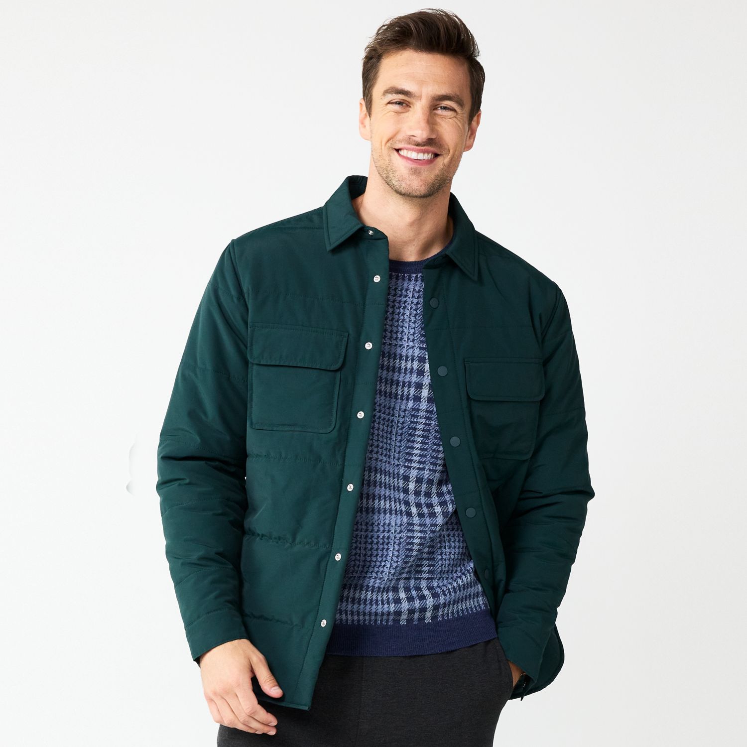 Men's Apt. 9® Quilted Puffer Shirt Jacket
