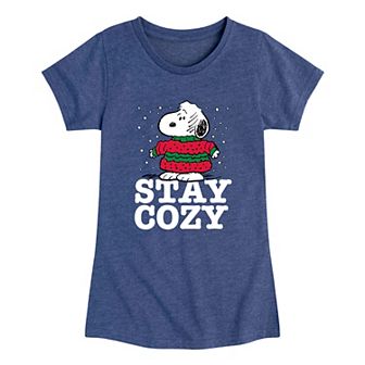 Girls 7-16 Peanuts Snoopy Stay Cozy Graphic Tee