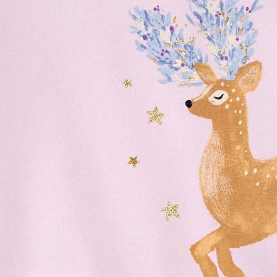 Toddler Girl Carter's Reindeer Top & Leggings Set