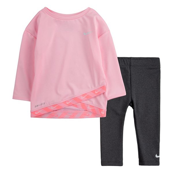 Baby Girl Nike Dri-FIT Taping Tunic Leggings Set