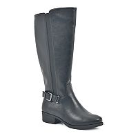 Croft & Barrow Zipper Closure Peyote Women's Knee-High Boots (Black)