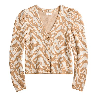 Women's Nine West Puff Sleeve Cardigan