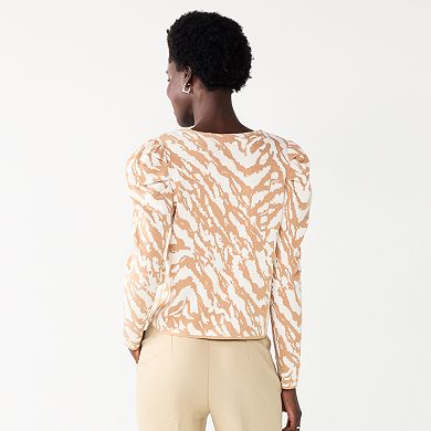 Women's Nine West Puff Sleeve Cardigan