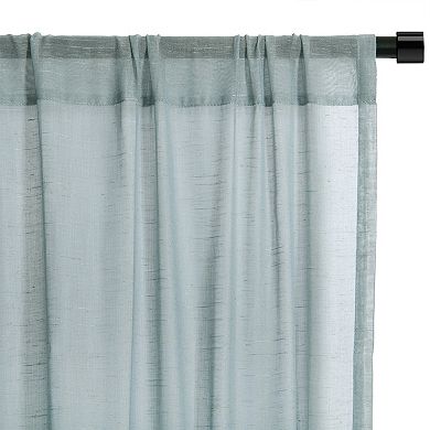 B. Smith Vandam Linen Blend Sheer Window Curtain Panel