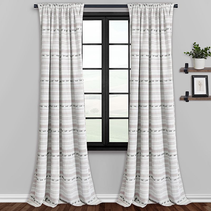 B. Smith Paige Lined Total Blackout Window Curtain Panel, Blush 52x84