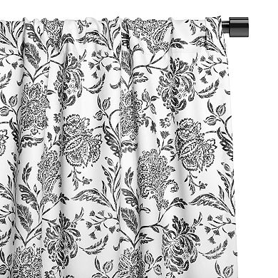 B. Smith Nora Hearts Total Blackout Window Curtain Panel