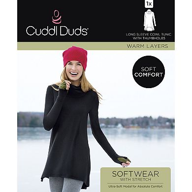 Women's Cuddl Duds® Softwear with Stretch Long Sleeve Cowlneck Tunic Top